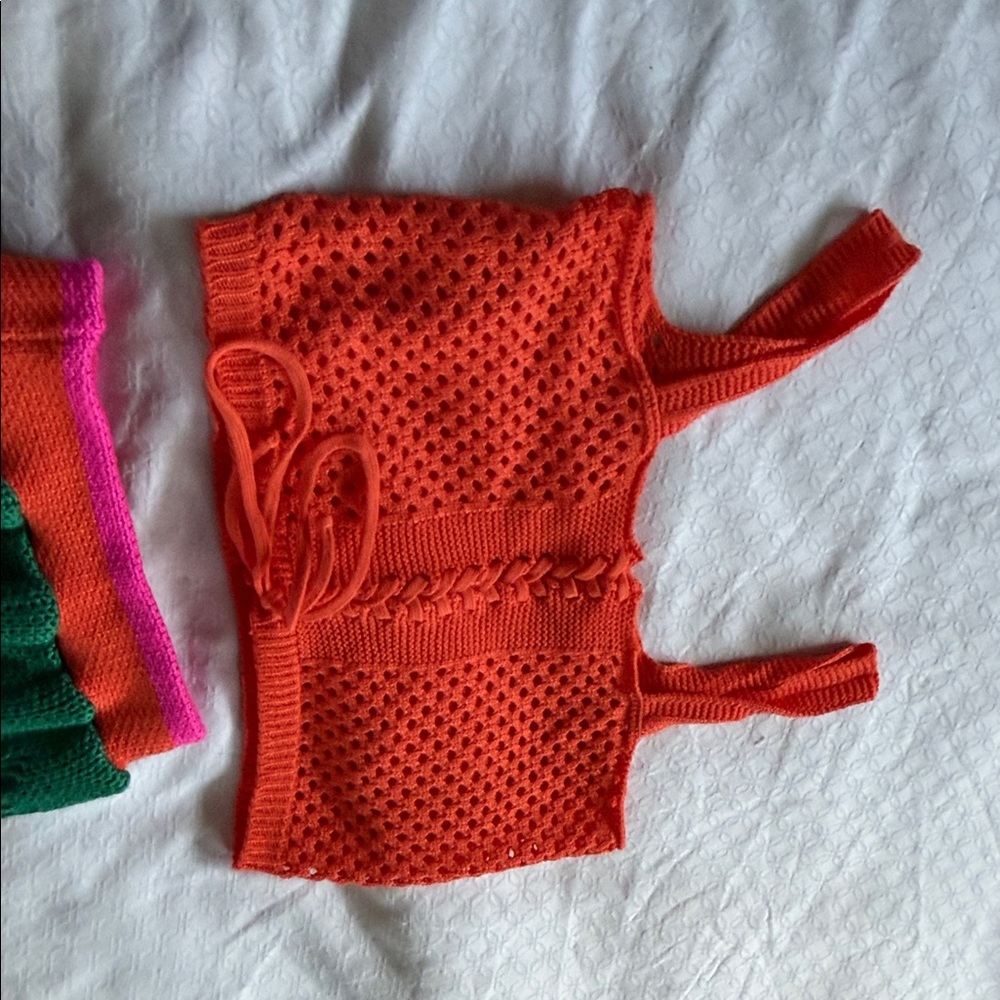 Colorful Crochet Long Sleeve Dress - Picture 3 of 7